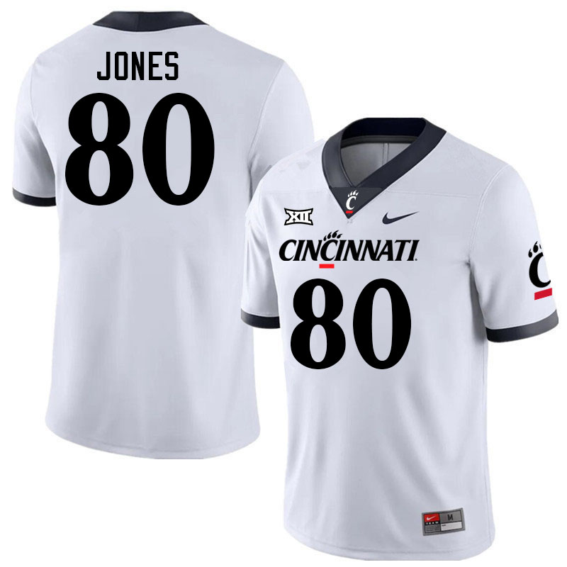 Cincinnati Bearcats #80 Elijah Jones College Football Jerseys Stitched-White